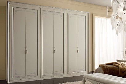 Large classic wardrobe in the bedroom