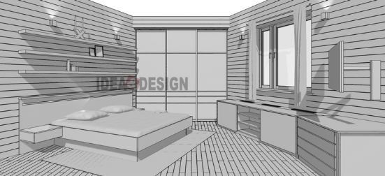 The design of the project the overall appearance of the bedroom