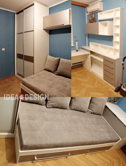 Photo of wardrobe and sofa for teenager