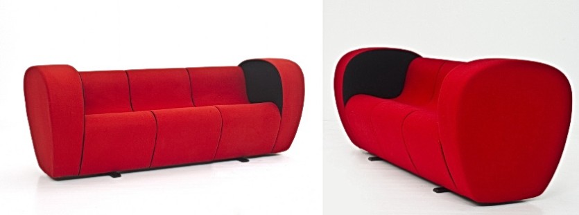 Small red sofa to order