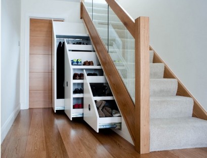 Sliding Cabinet under the stairs